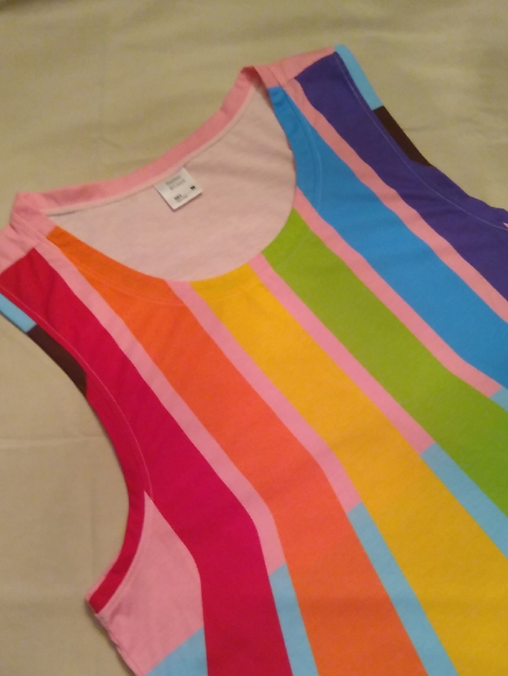 Men's Multicolor Striped Tank Top - Rainbow Stripes